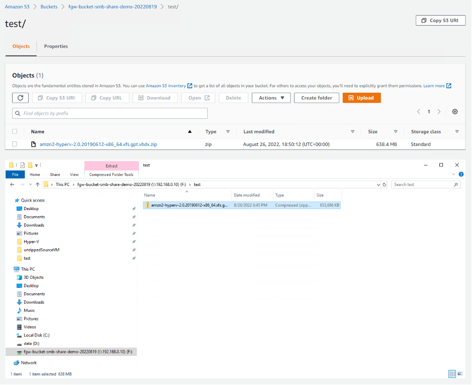 How to create SMB file shares with AWS Storage Gateway using HyperV
