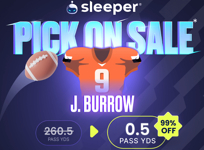 Sleeper Fantasy Promo Code VAULT3 Unlocks 100 Bonus + Joe Burrow Free