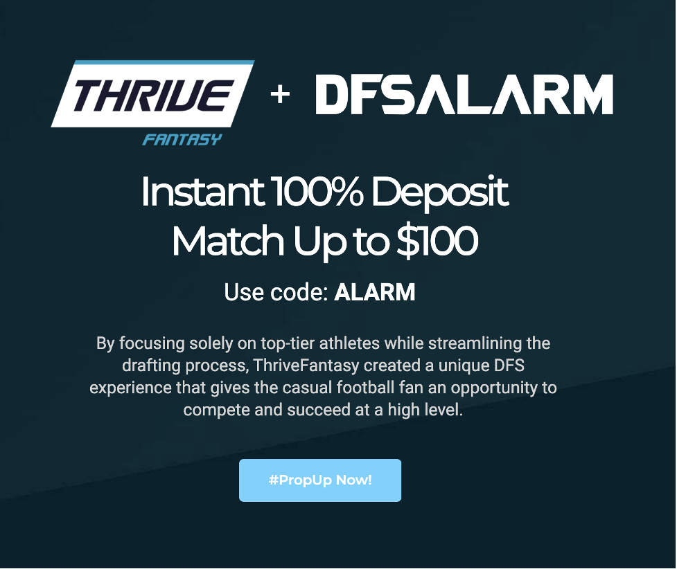 ThriveFantasy NFL Week 2 Prop Picks Fantasy Alarm