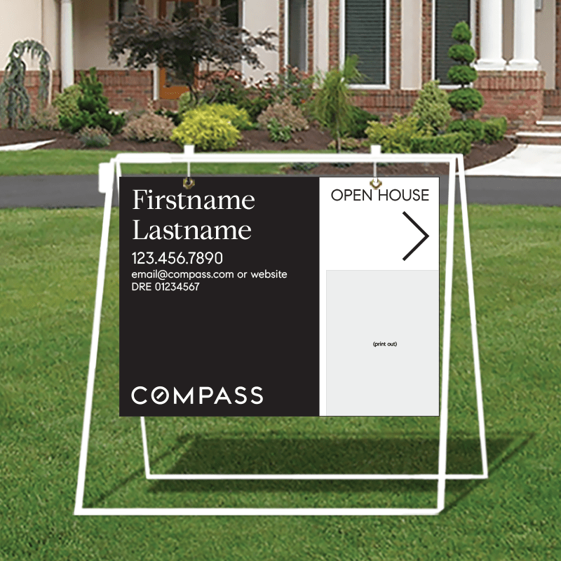 Open House Signs for Compass Dee Sign®