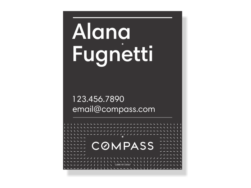 Compass Real Estate Group Model 24X18_DS1_167 in Hanging Sign Panels Dee Sign®
