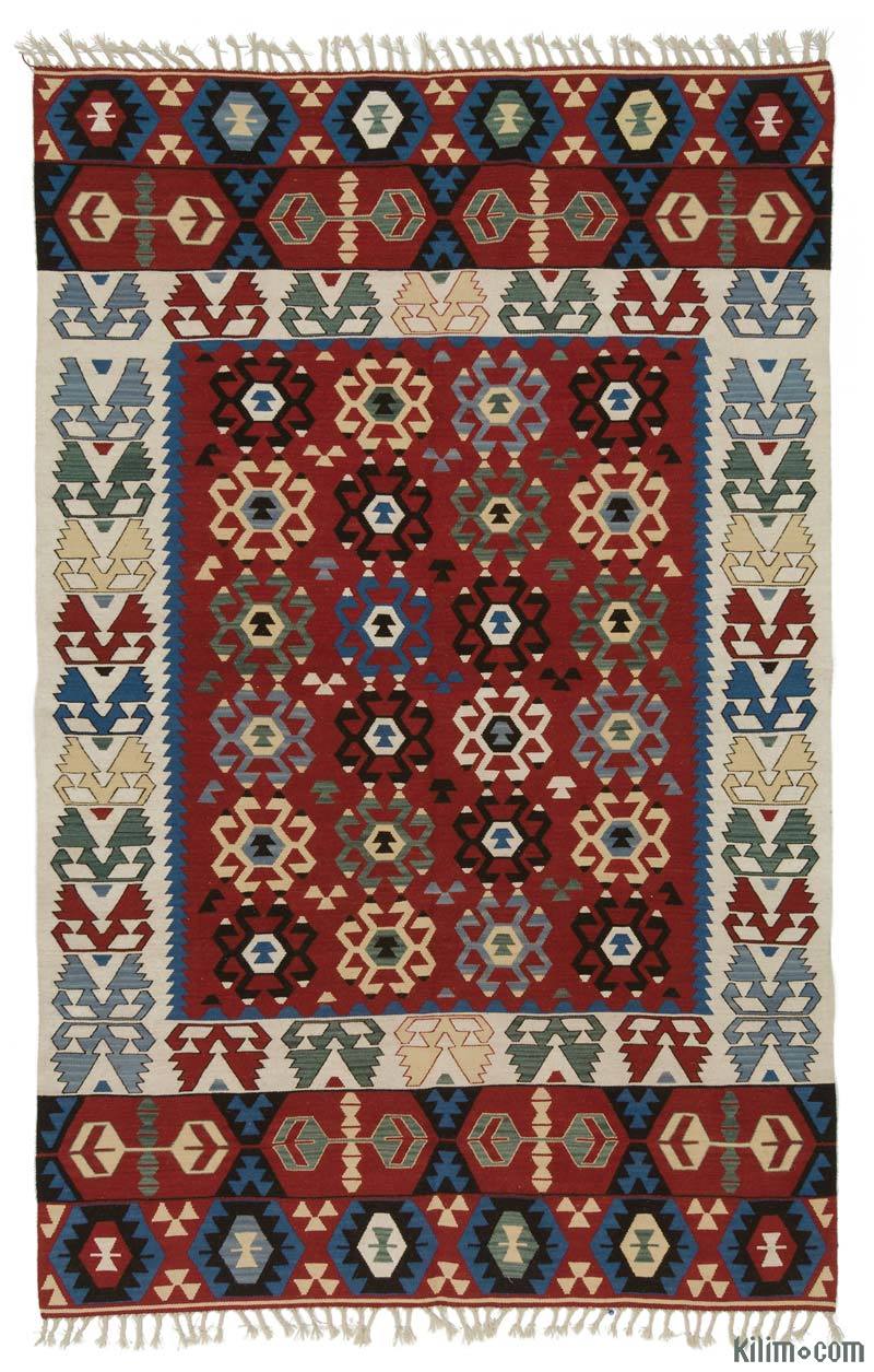 K0016129 Red New Turkish Kilim Rug