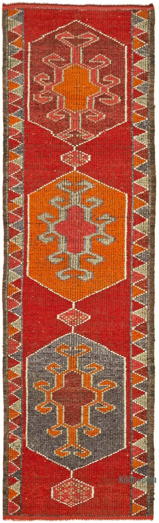 K0059604 Vintage Turkish Runner Rug 3' 1" x 10' (37" x 120")