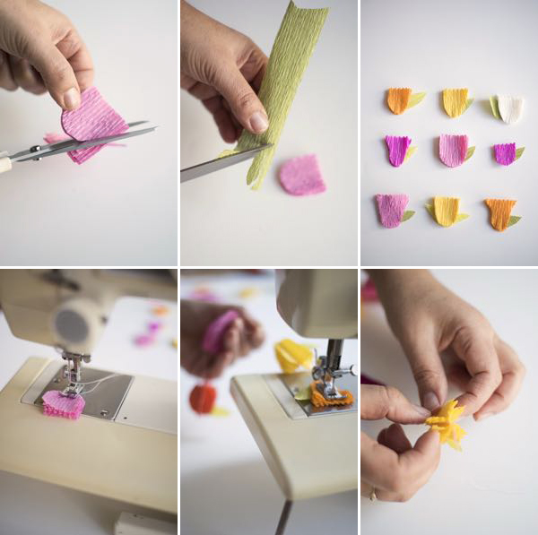 Crepe Paper Flower Garland DIY