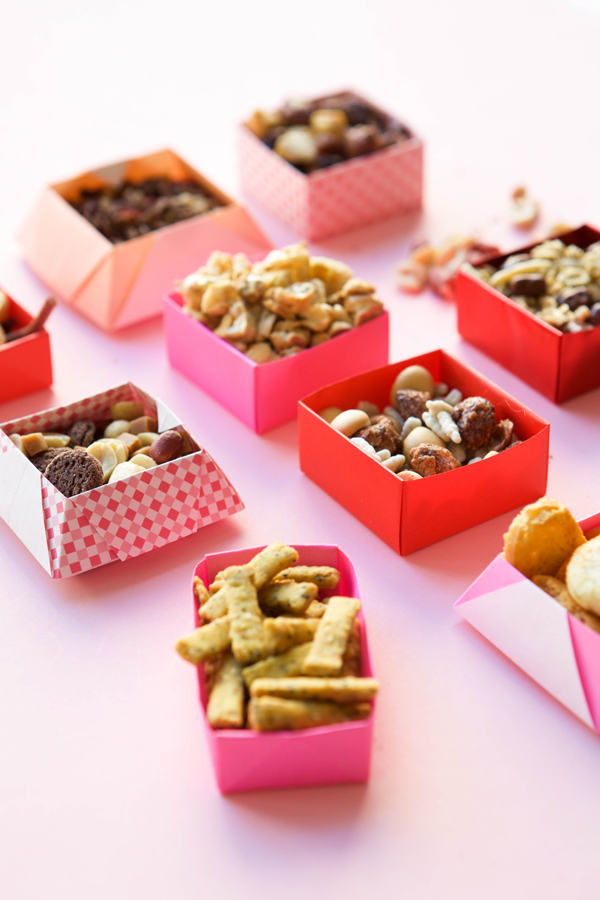 Origami Snack Boxes DIY