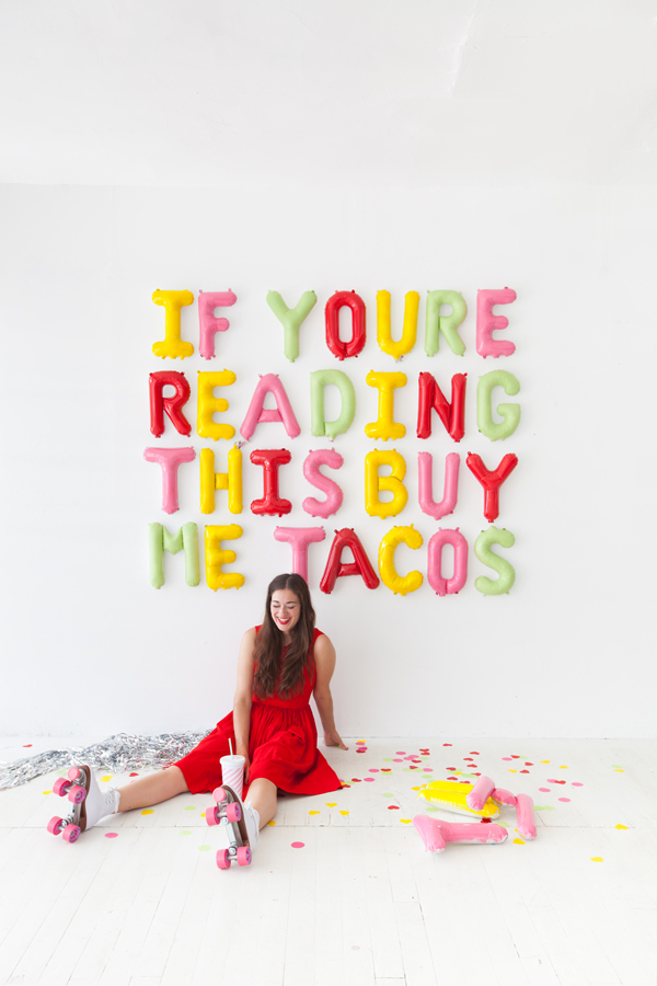 Painted Letter Balloons