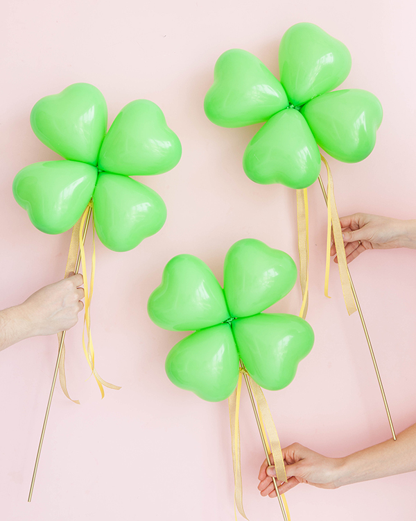 4Leaf Clover Balloon Sticks DIY