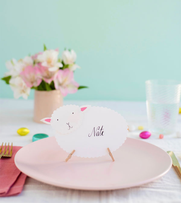 Easter Sheep Place Cards DIY