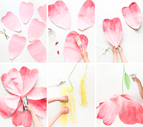 Giant Hanging Paper Flowers