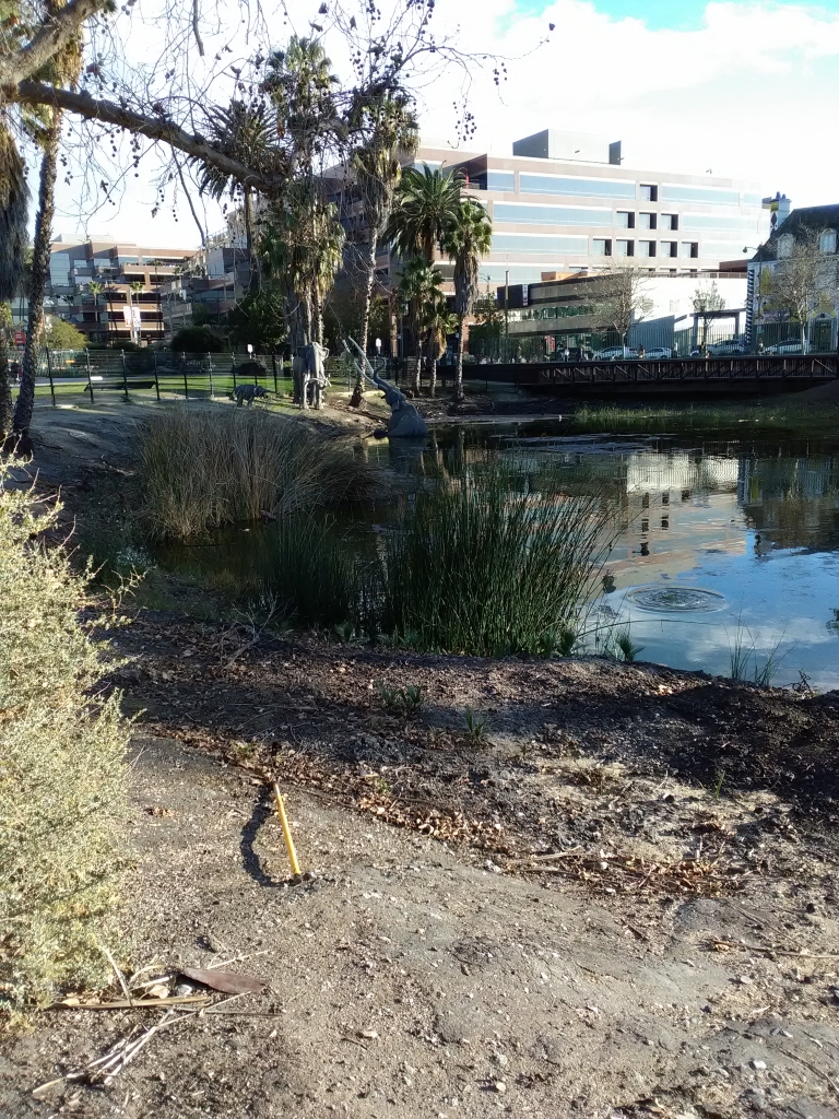 Solve Lake Pit, La Brea Tar Pits jigsaw puzzle online with 108 pieces