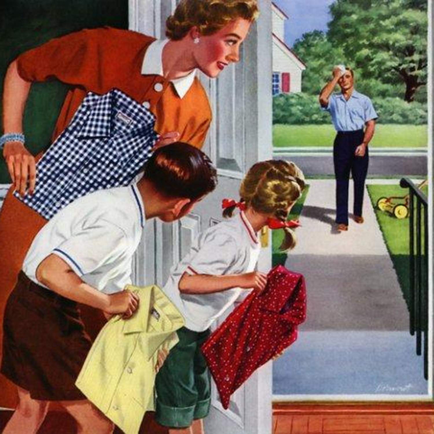 Solve American Dream Family 1950s jigsaw puzzle online with 306 pieces