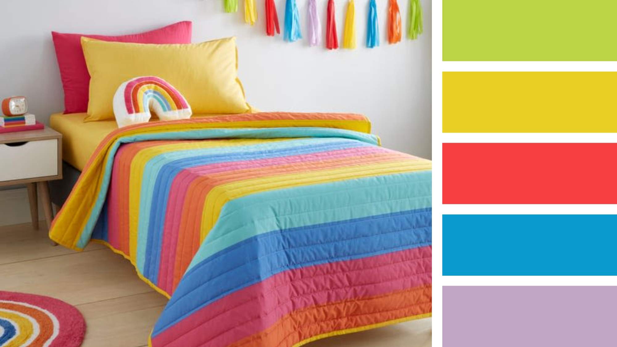 Solve Striped Quilted Bedspread jigsaw puzzle online with 264 pieces