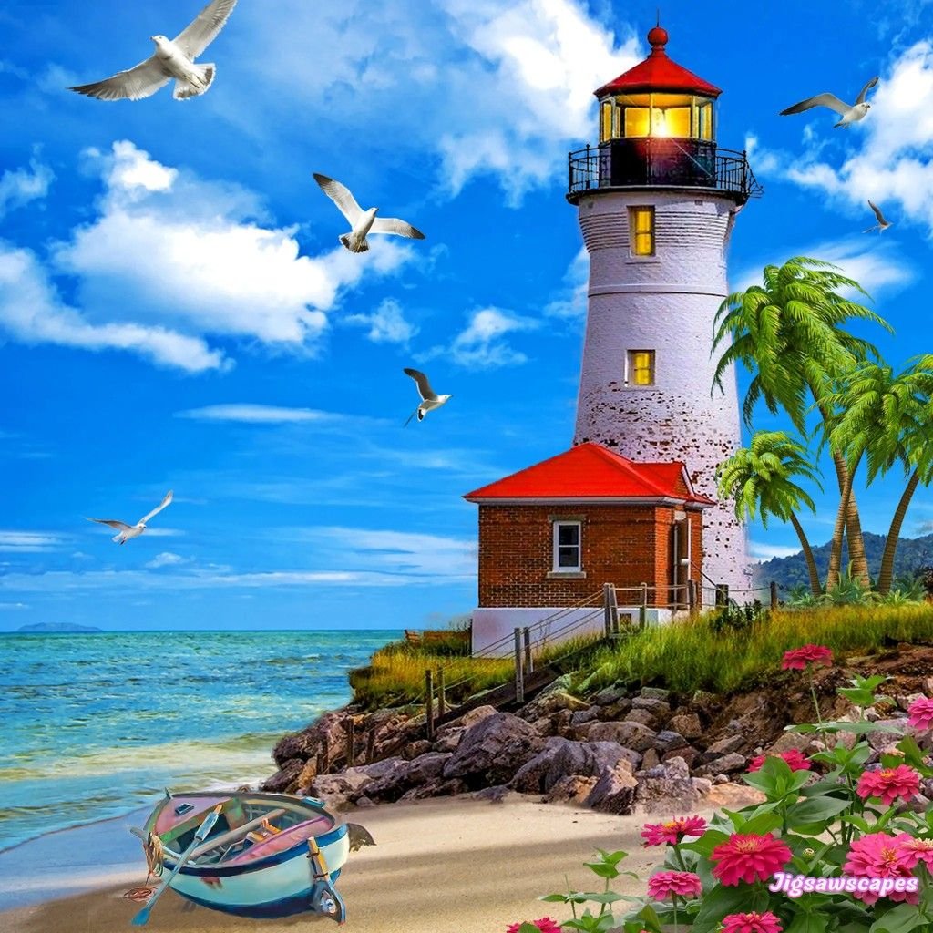Solve Lighthouse jigsaw puzzle online with 81 pieces