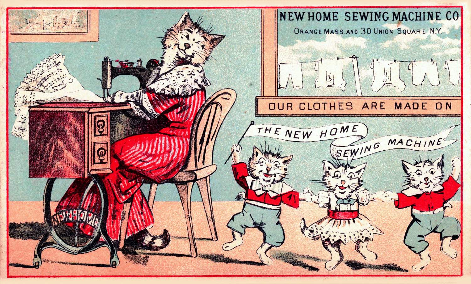 Solve New Home Sewing Machine Co. Our clothes are made on the New Home