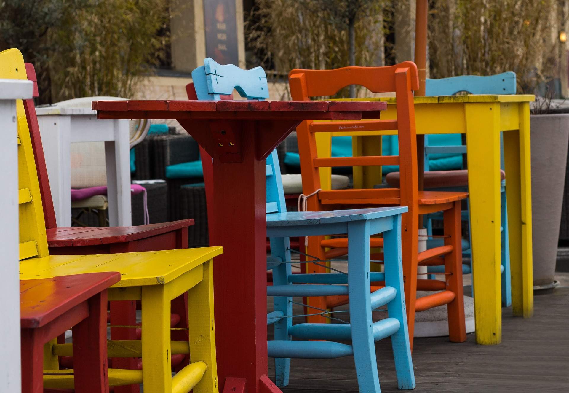 Solve Multicoloured Chairs jigsaw puzzle online with 600 pieces