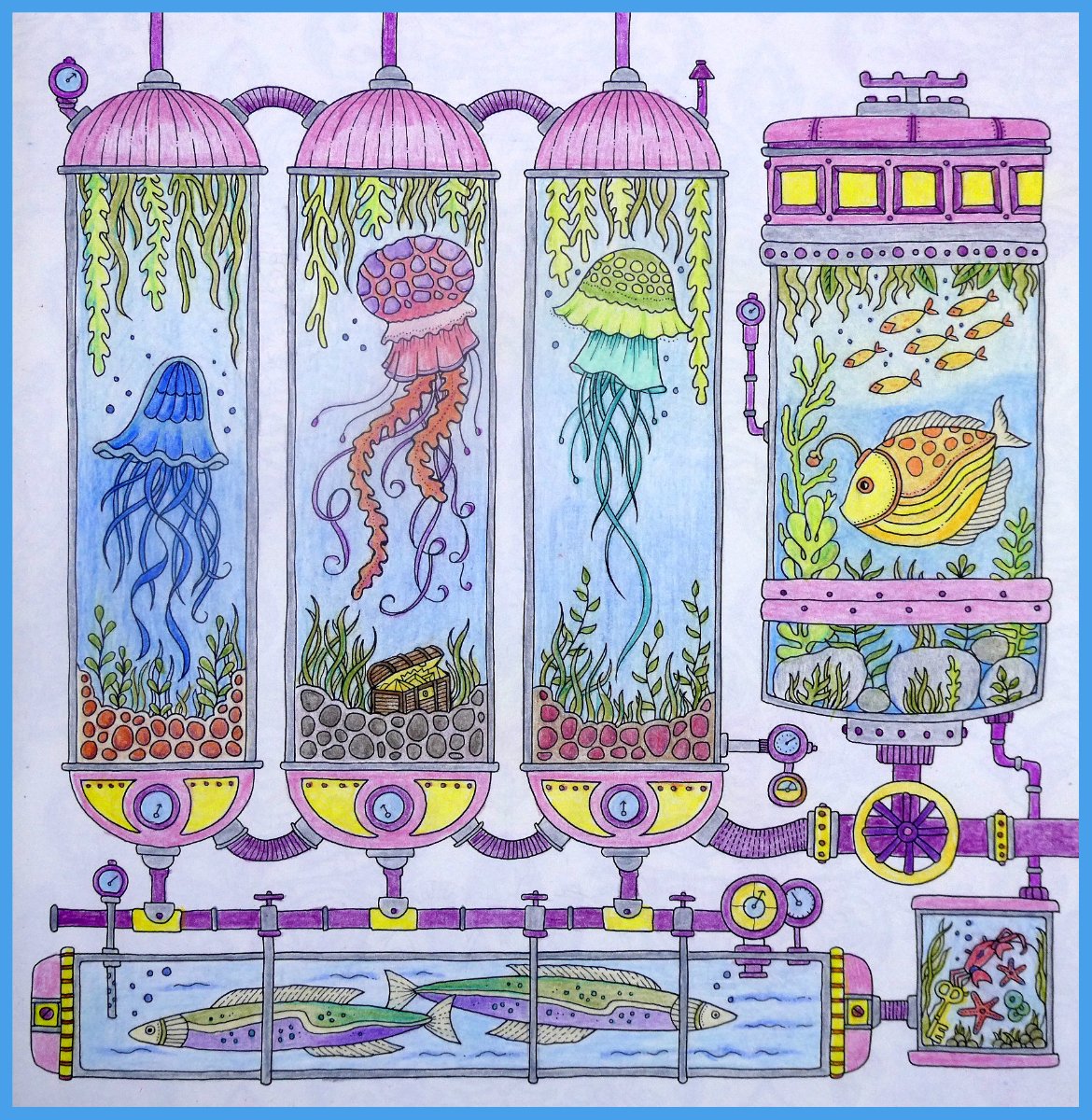 Solve Self colored drawings, from the book by Johanna Basford. jigsaw