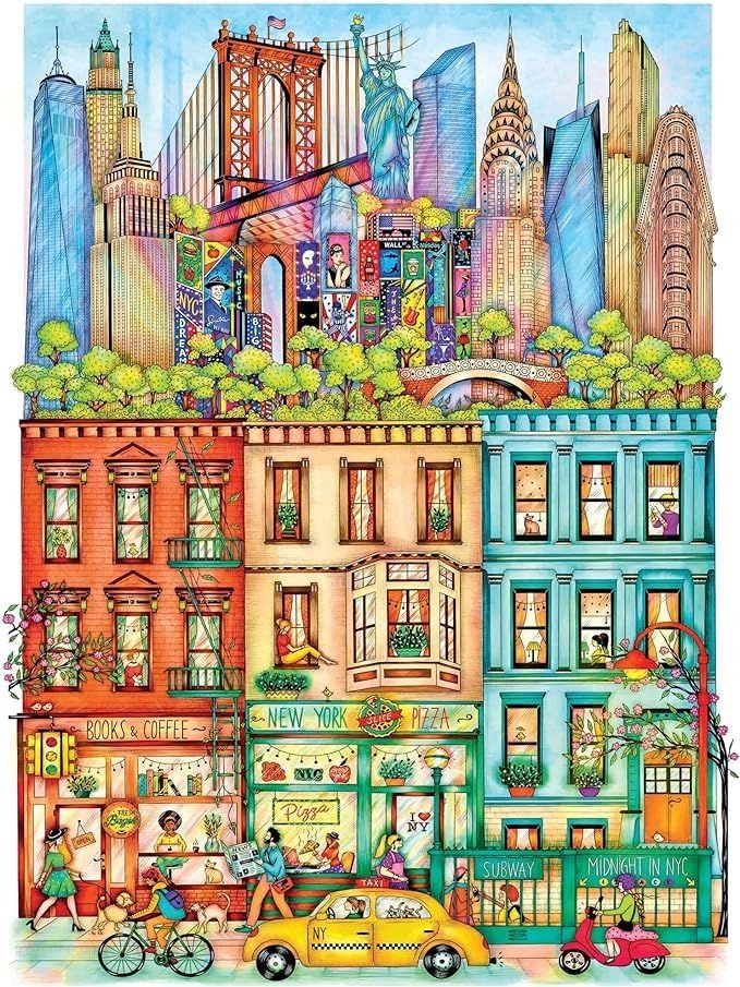 Solve Downtown New York jigsaw puzzle online with 63 pieces