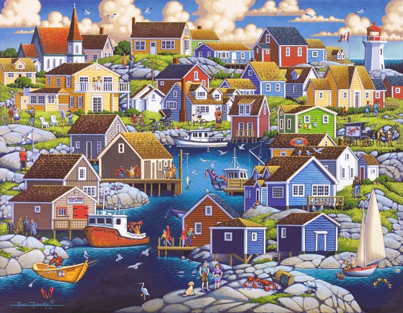 Solve Peggy's Cove jigsaw puzzle online with 80 pieces