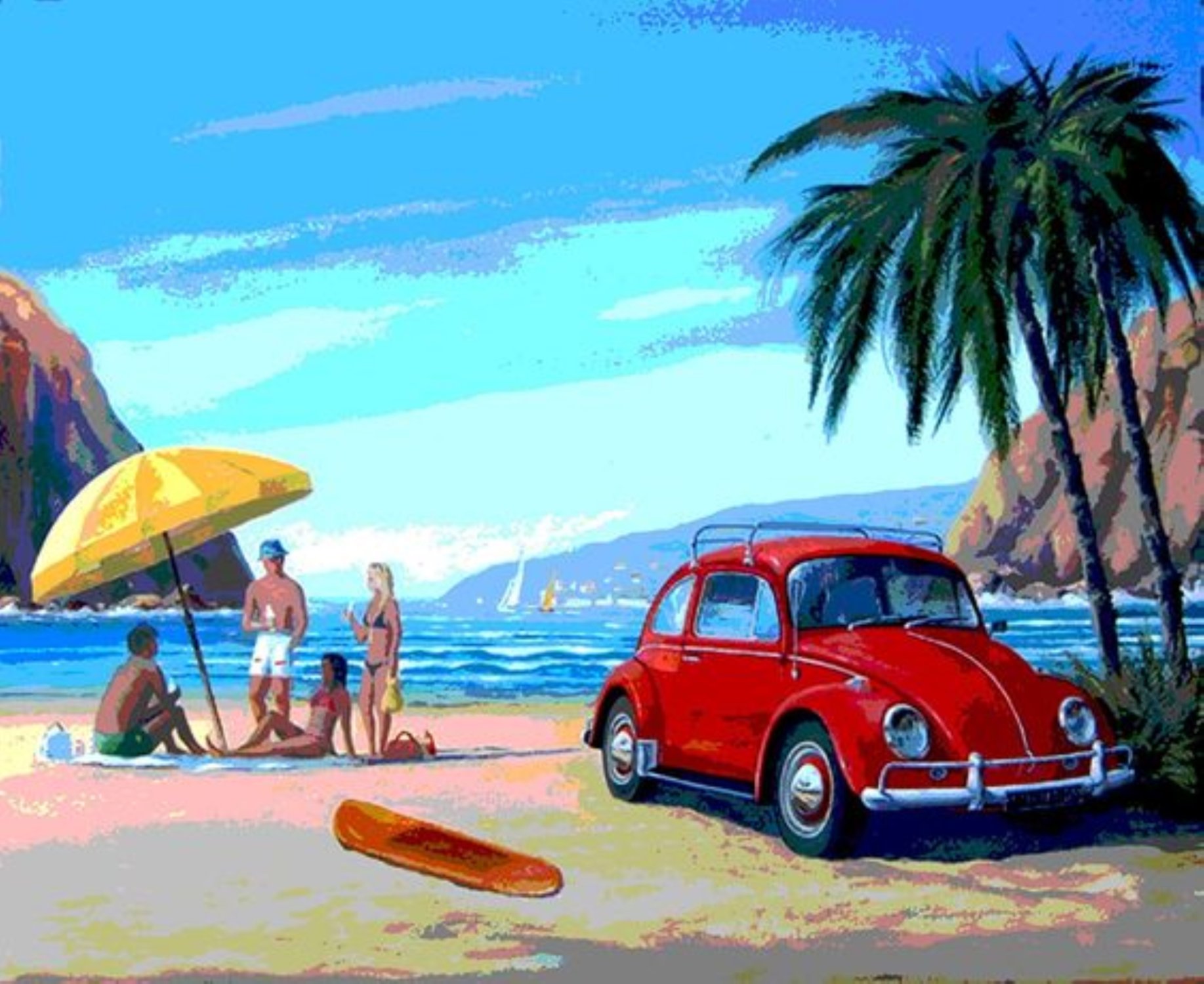 Jigsaw Puzzle 208 pieces Egremont Festival Volks Wagon Surf Art
