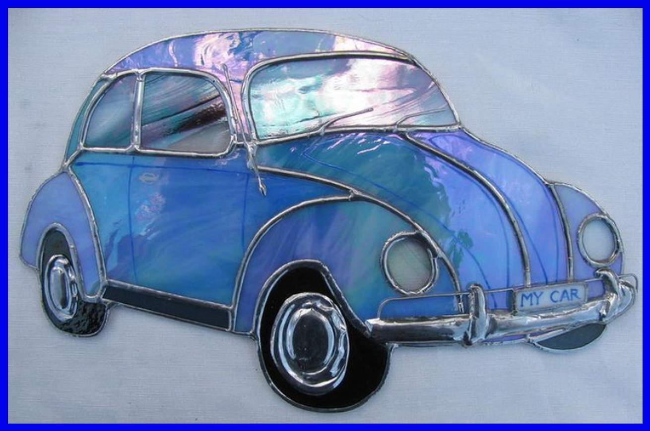 Solve Punch buggy blue! jigsaw puzzle online with 24 pieces