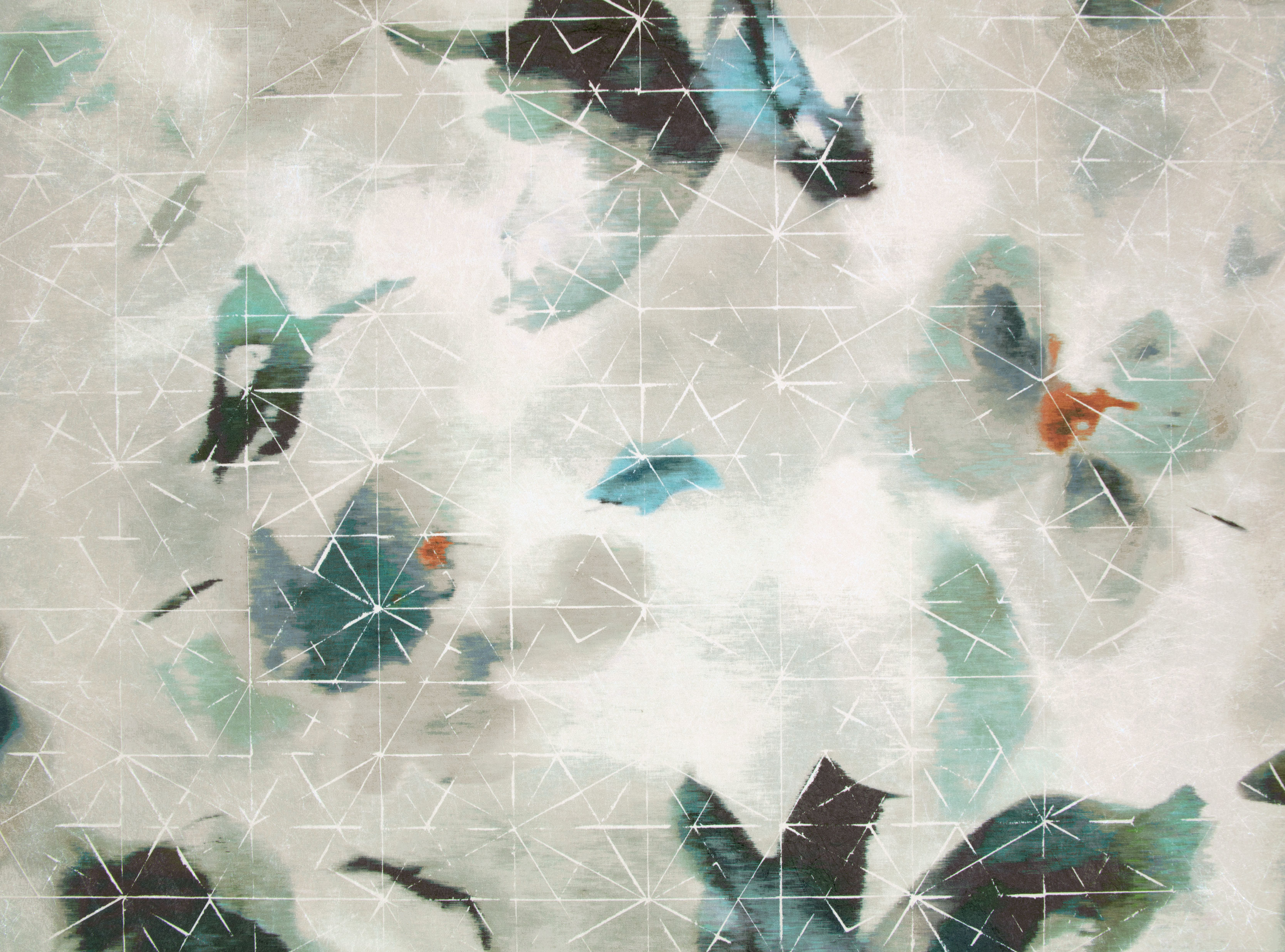 Orimono Peacock wallpaper Zafaro Black Edition