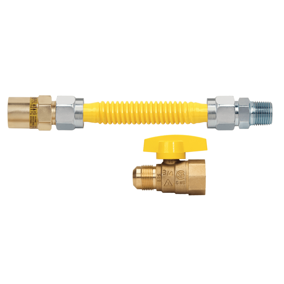 1/2 in. FIP Gas Ball Valve w/ 5/8 in. OD Female Flare EFV x 1/2 in. MIP