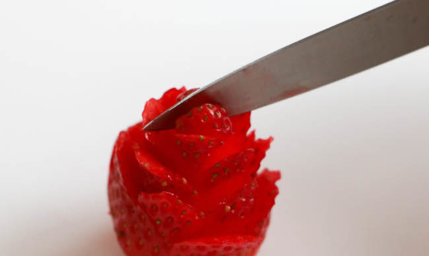 How to Make a Strawberry Rose With a Few Simple Cuts Craftsy