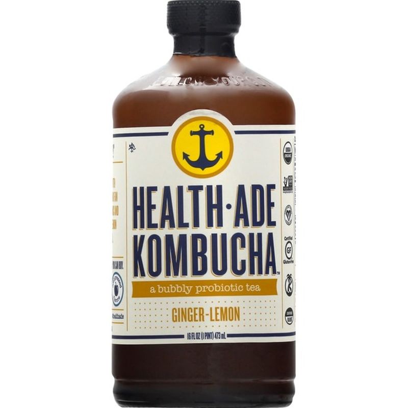 HealthAde Kombucha Kombucha, GingerLemon (16 oz) from Ralphs Instacart