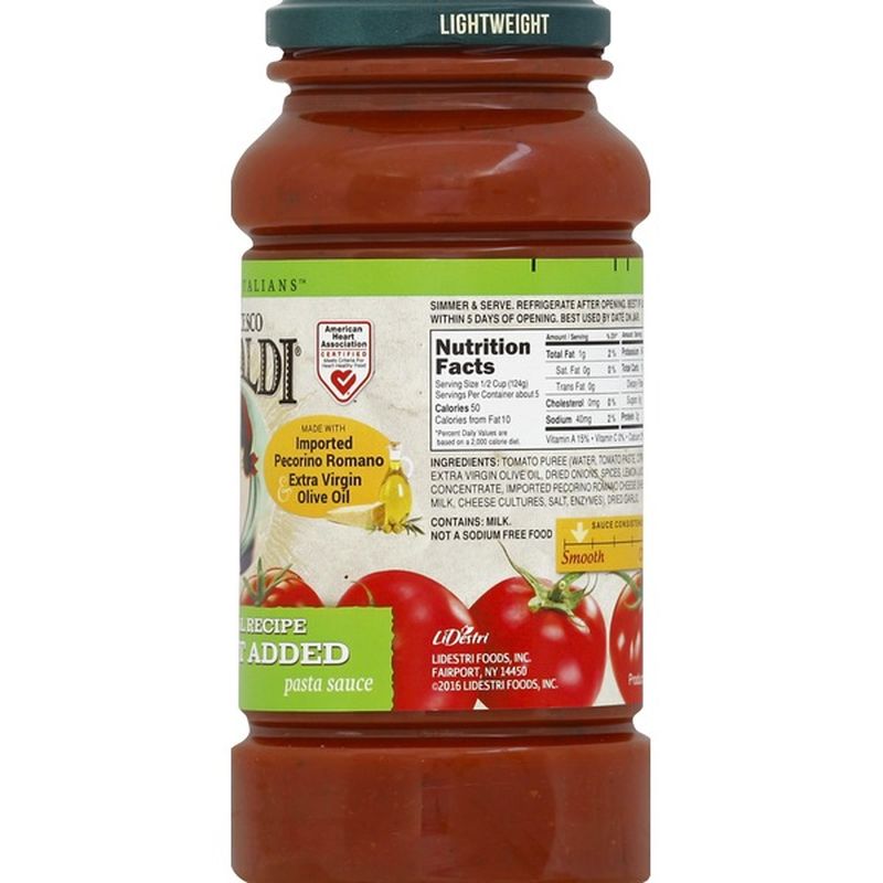 Francesco Rinaldi Pasta Sauce, No Salt Added, Original Recipe (each