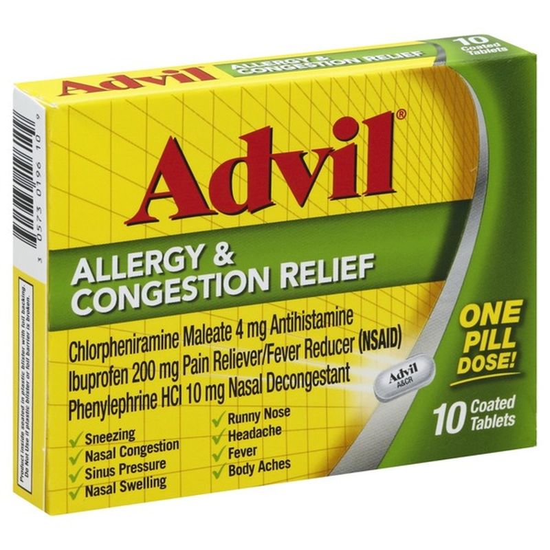 Advil Allergy and Sinus Medication (10 ct) Instacart