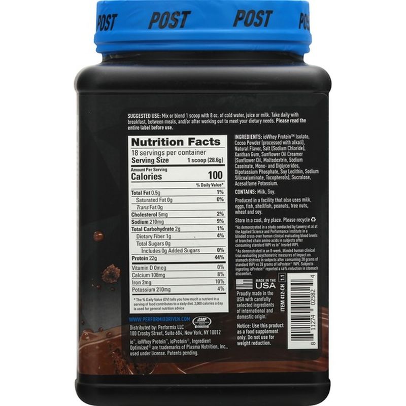 Performix ioWhey Protein, Post Workout Recovery, Chocolate Performix ioWhey Protein, Post Workout Recovery, Chocolate