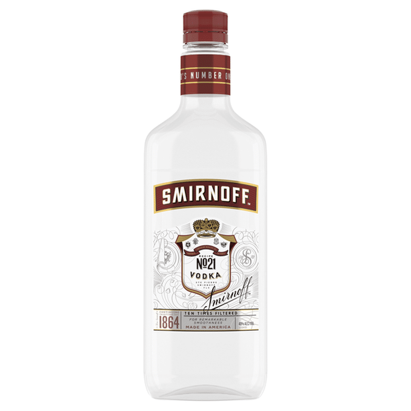 Smirnoff No. 21 AwardWinning 80 Proof Vodka PET Bottle
