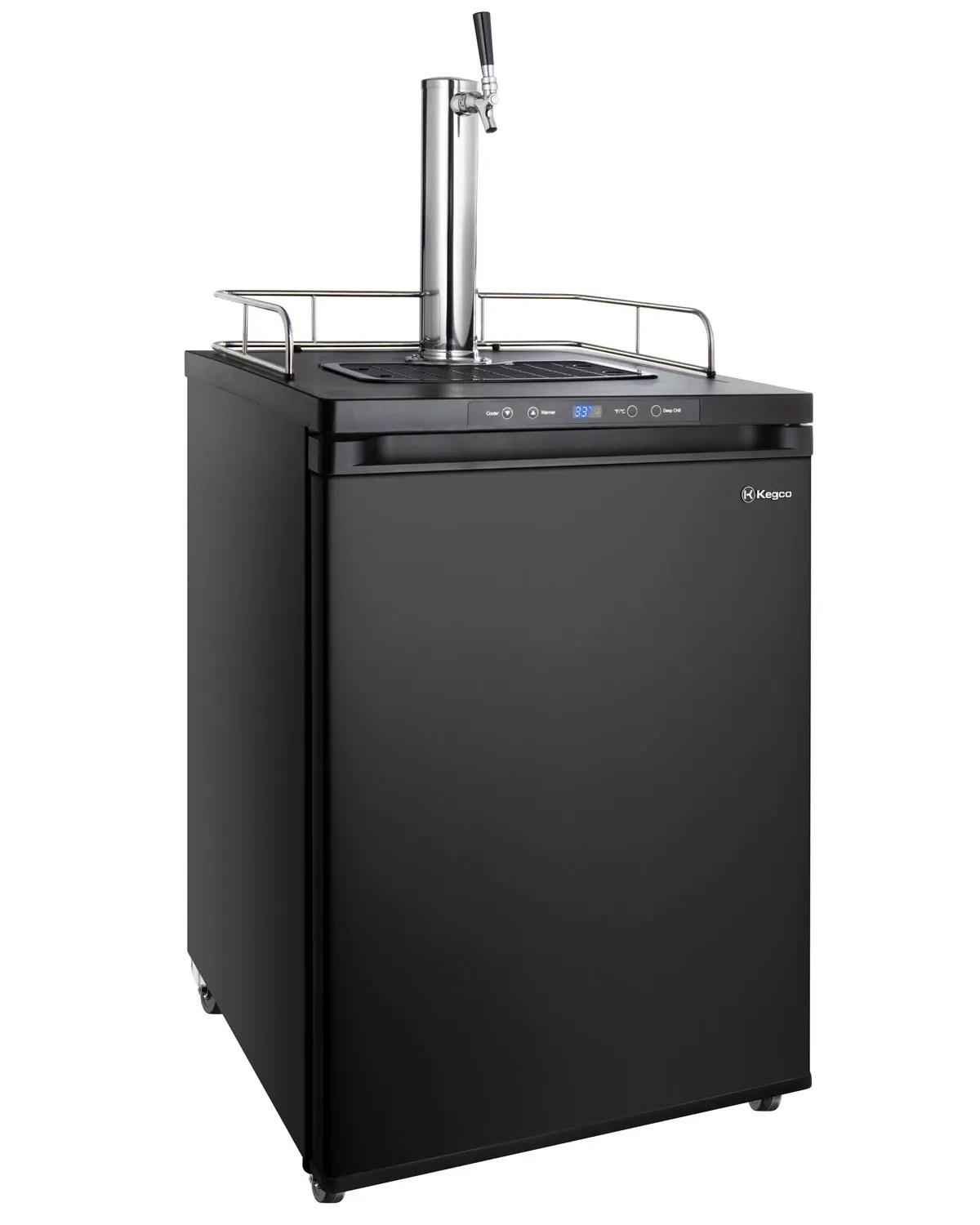 Kegco CWK309B1 SingleTap Carbonated Water Keg Cooler Matte Black