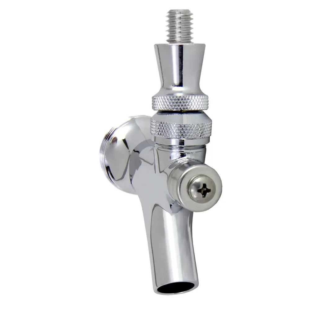 SelfClosing Chrome Beer Faucet with Stainless Steel Lever