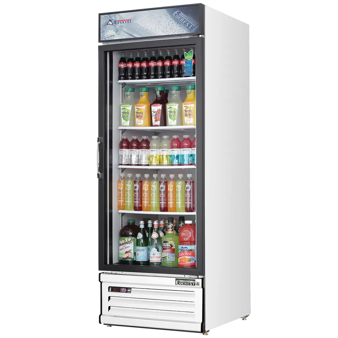 Everest EMGR24 25 Cu. Ft. Glass Door Merchandiser Refrigerator