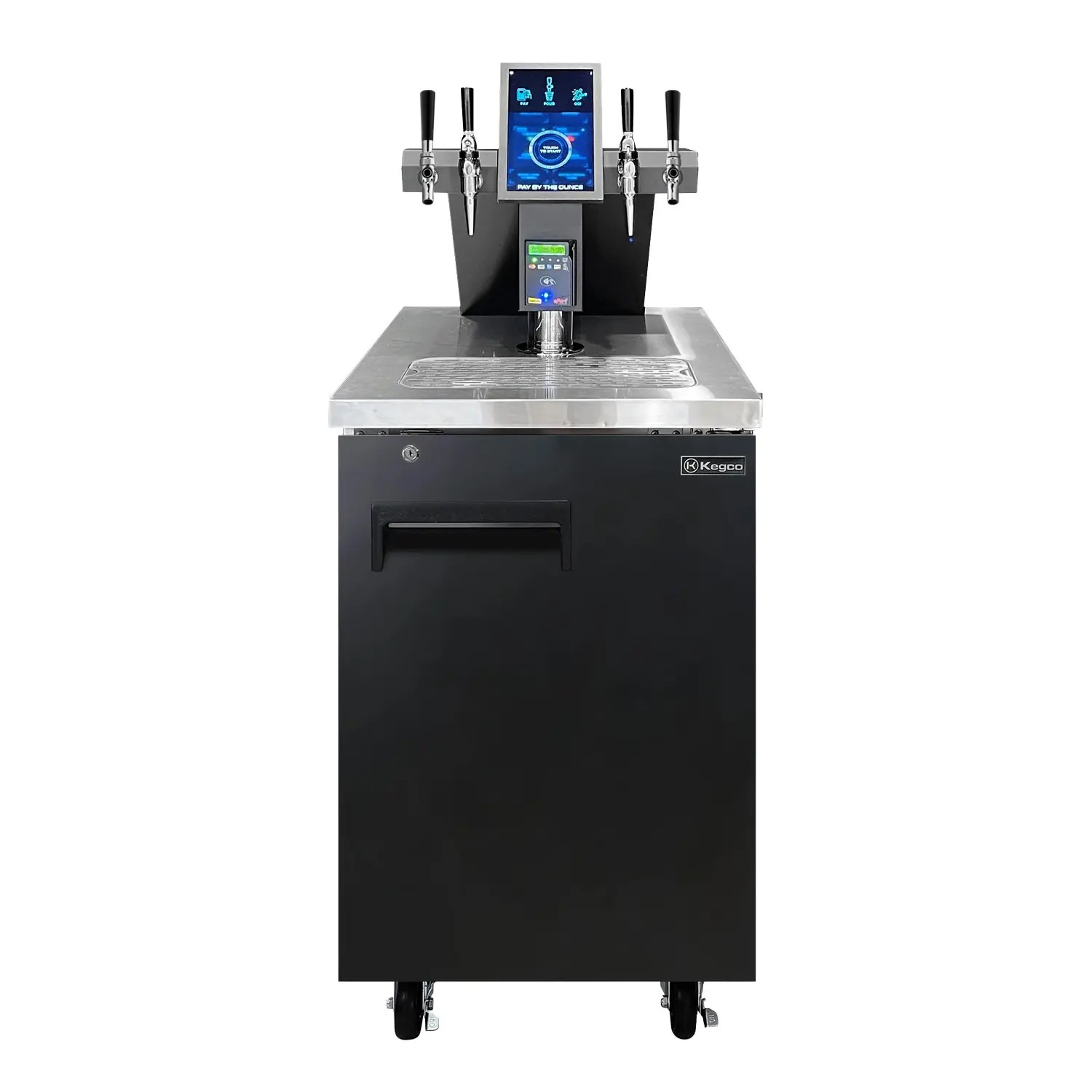 Kegco KVMXCK4B Four Faucet Commercial Kegerator Vending Machine