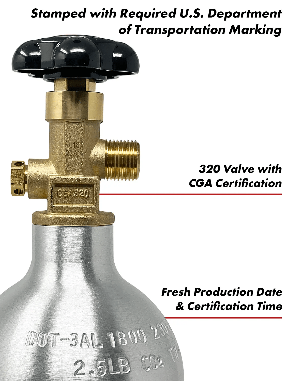 2.5lb. Aluminum Co2 Tank