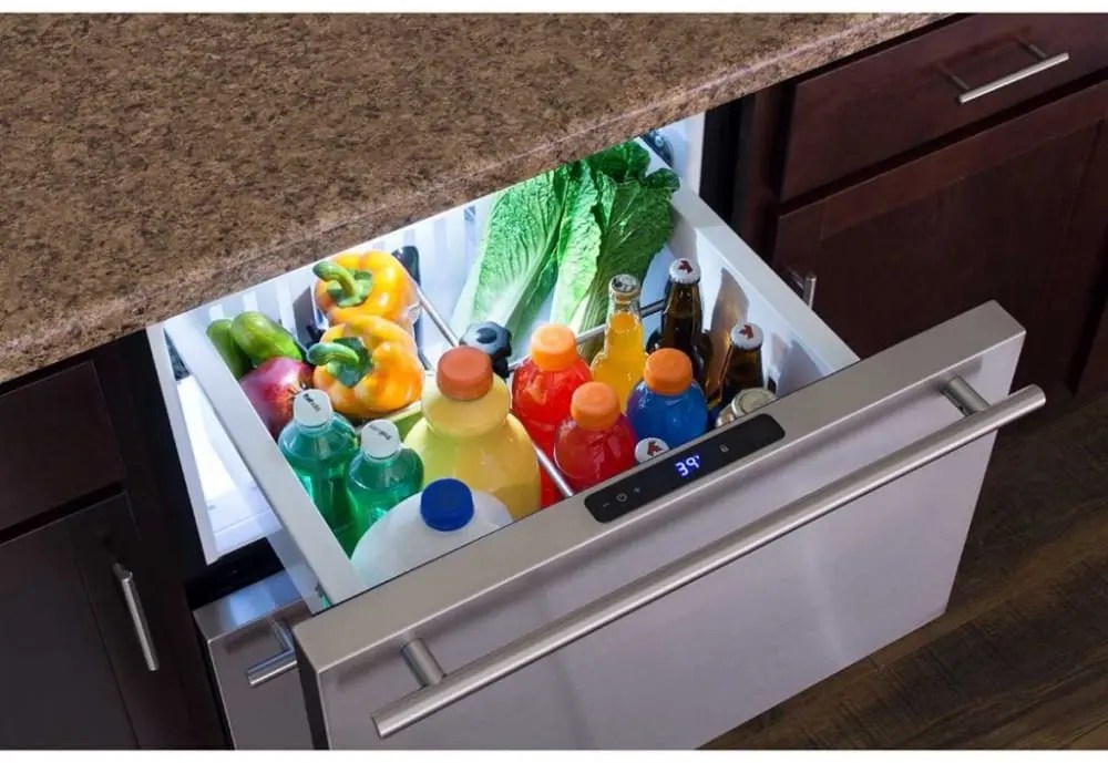 Marvel MLDR224SS61A 24" BuiltIn Refrigerated Drawers Solid Stainless Steel