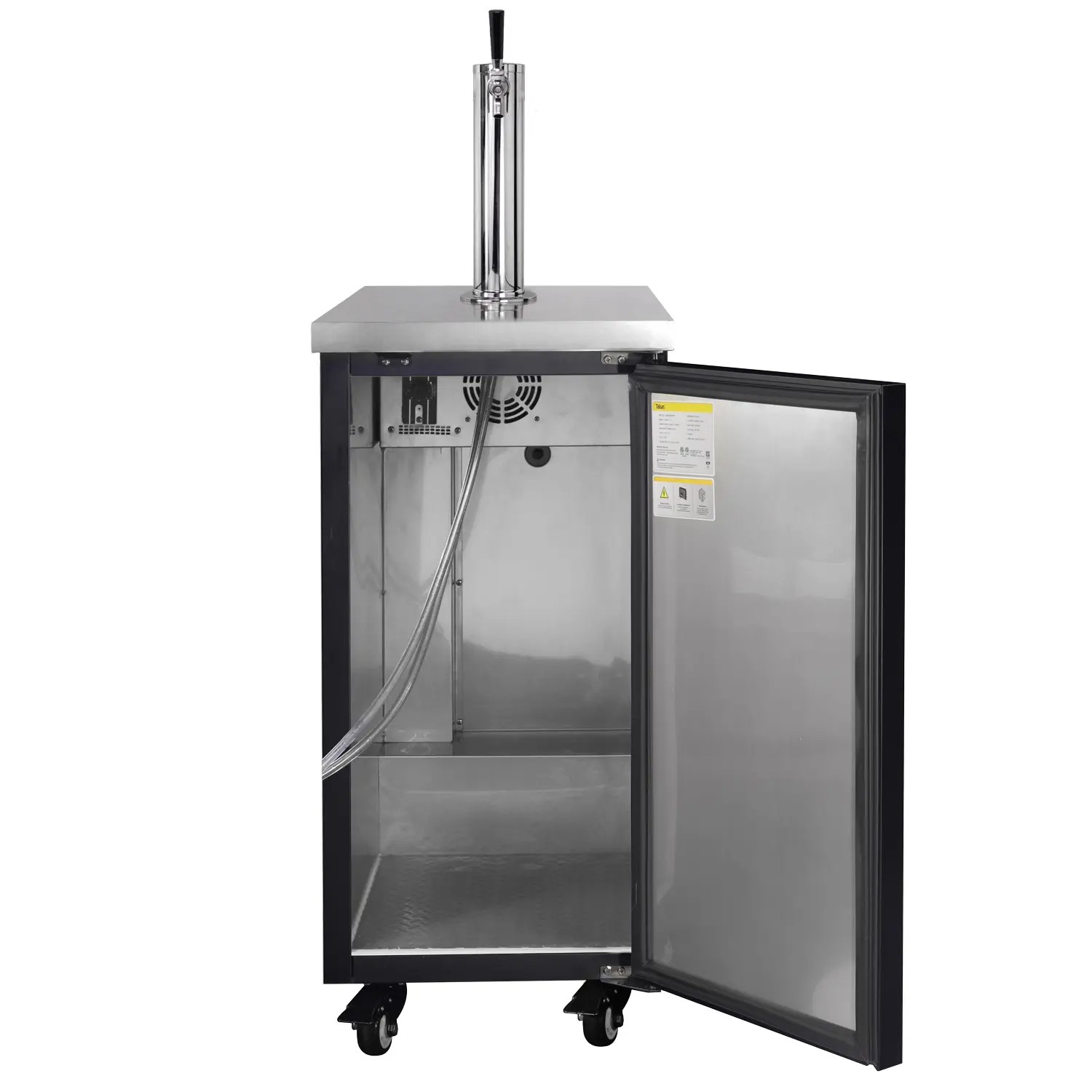 ICTCK17 Commercial Grade Single Tap Slim Kegerator Black