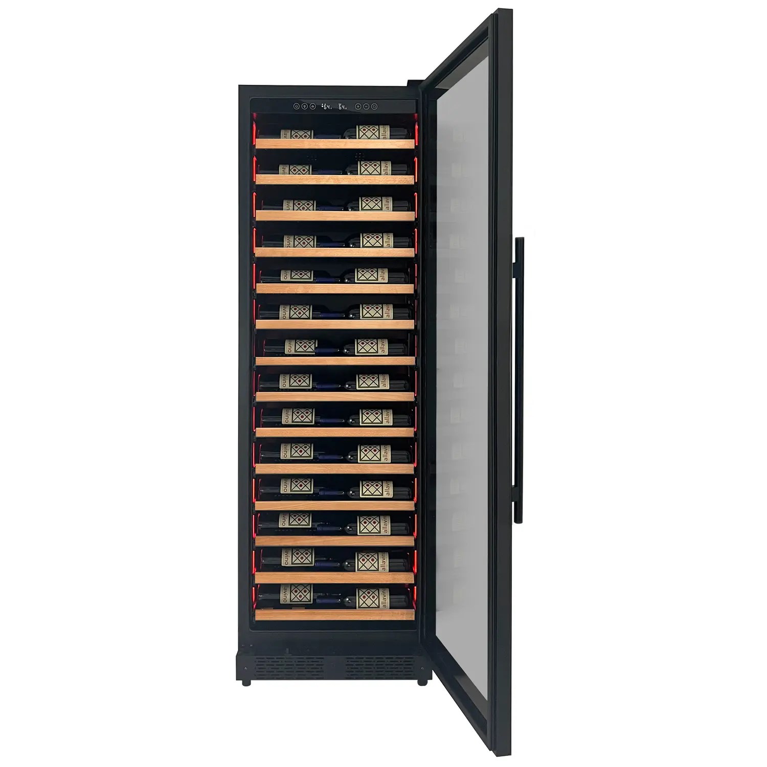 Allavino VSW6771S1BRWD Single Zone Right Hinge Black Shallow Wine