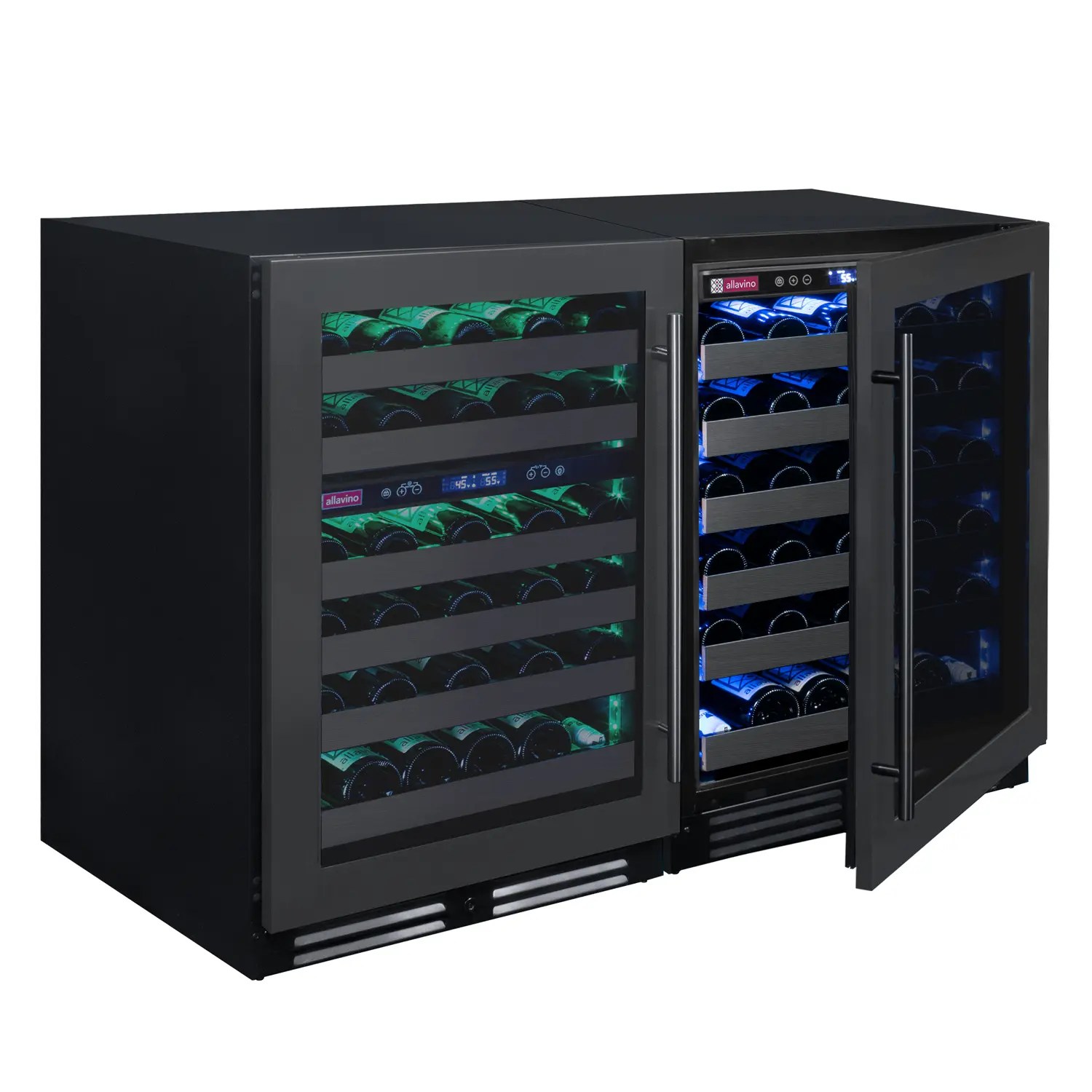 Allavino 3ZBDW5034BS Three Zone Black Stainless Steel SidebySide