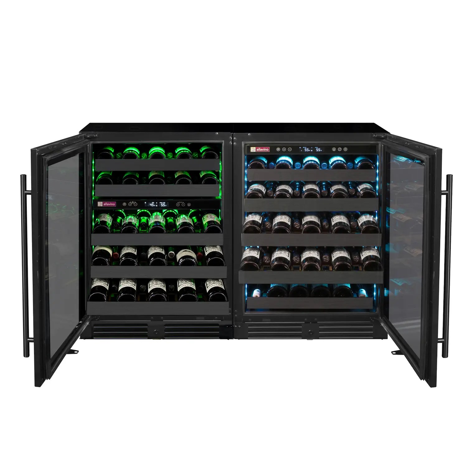 Allavino 3ZBDW5034BS Three Zone Black Stainless Steel SidebySide