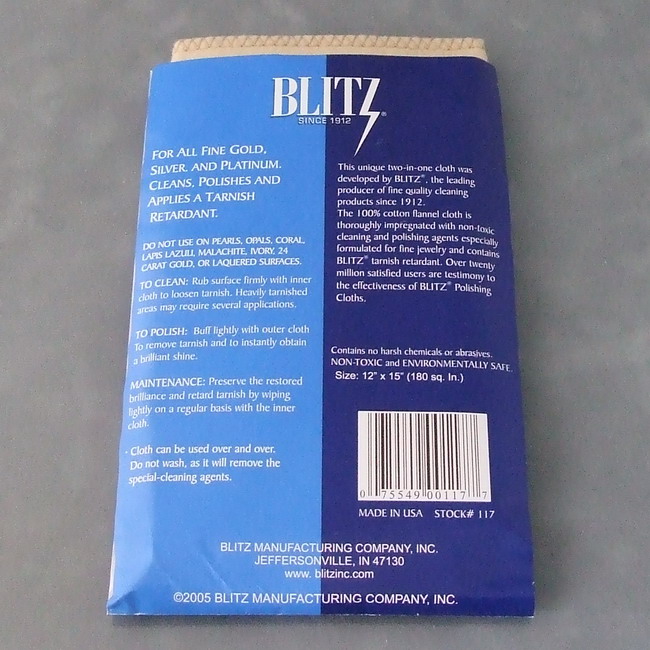 NEWBlitZ Sterling Silver Jewelry Care Polishing Cloth