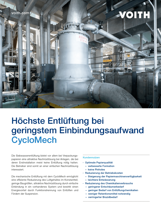 Faserstoffentgasung Voith