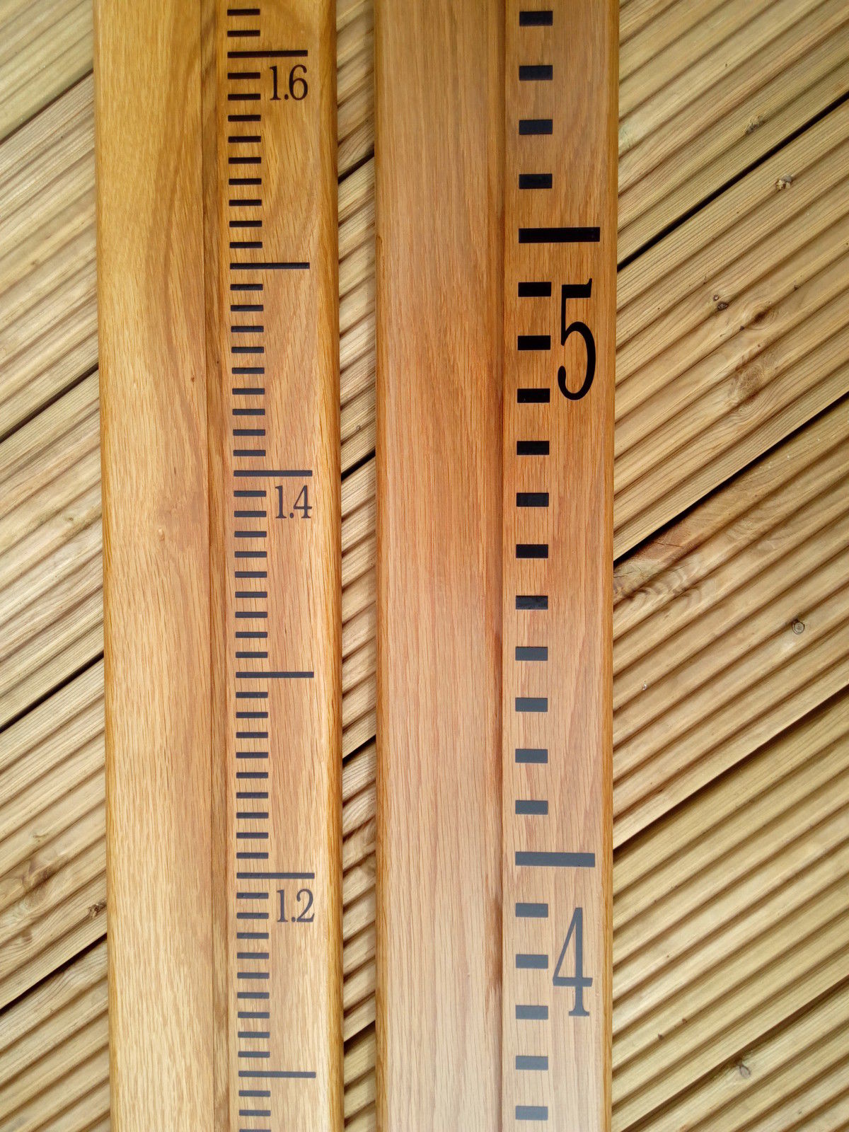 Solid Oak Growth Chart Personalised