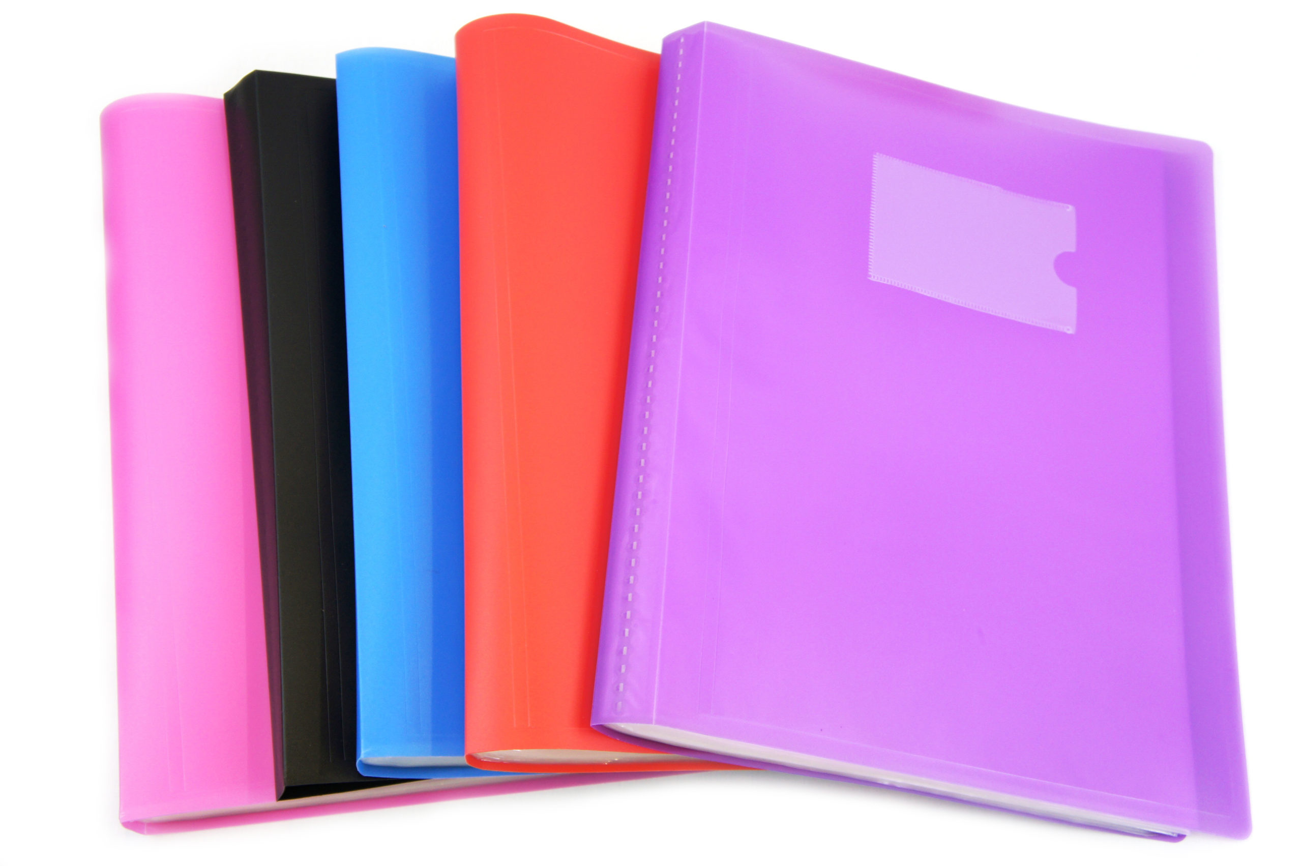 6 x Arpan A4 104 pocket presentation folder display book Black/Blue