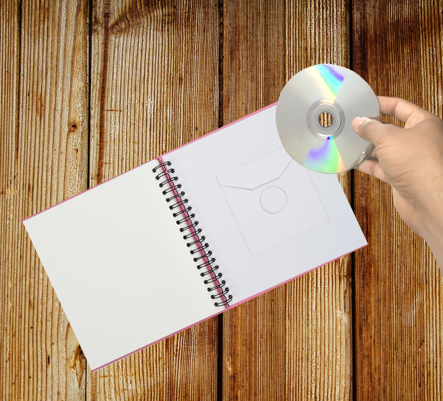 Scrapbook Spiral Bound Photo Album 25 Sheets With CutOut Window Pink