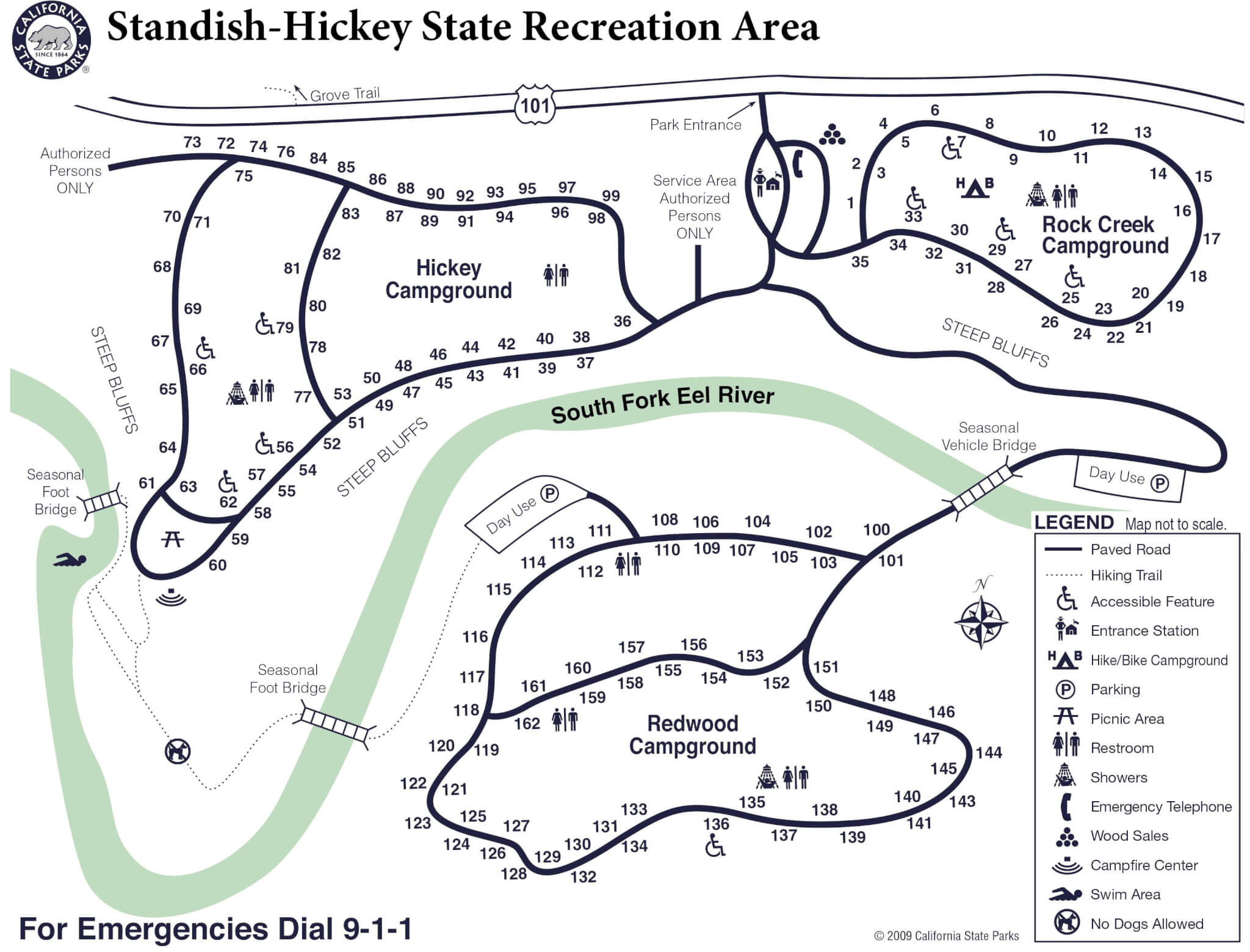 Standish Hickey Campground Map Standish-Hickey Sra - Campsite Photos, Campsite Availability Alerts