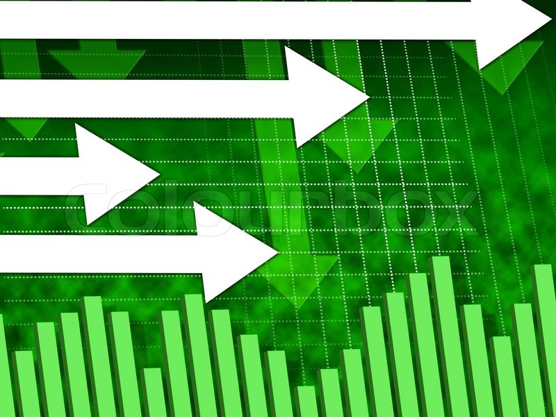 Grüne Pfeile Hintergrund zeigt Richtung Stock Bild Colourbox