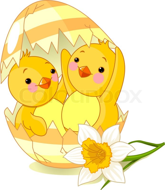 Clipart, påske, pinselilje stock vektor Colourbox